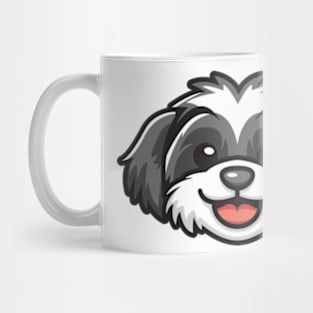 shih tzu dog cartoon cute illustration Mug